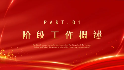 红色大气工作总结汇报PPT