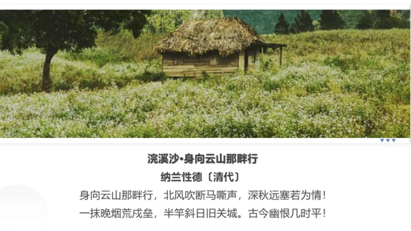 第三单元 课外古诗词诵读 浣溪沙（身向云山那畔行）课件