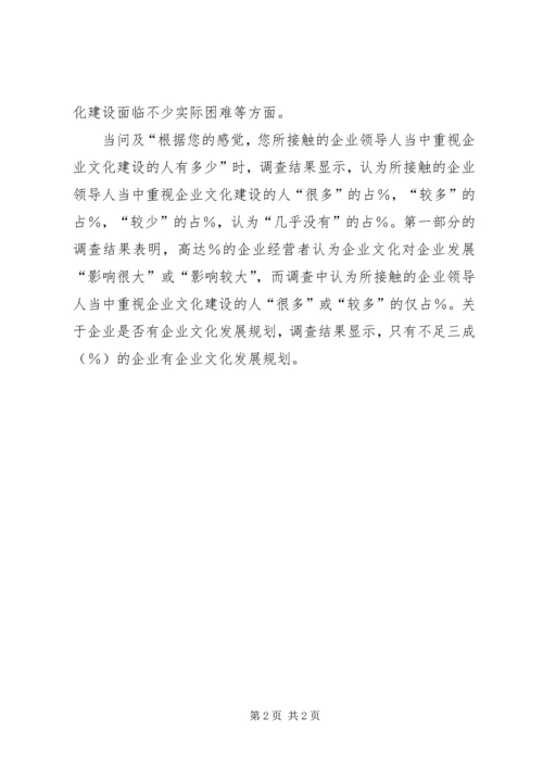 企业文化建设思想重视行动不足(企业凝聚力).docx