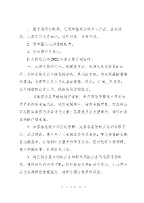 阳光保险公司2022年度工作计划要点.docx
