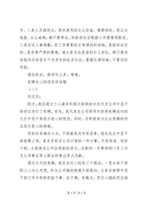 竞聘会上的领导讲话稿.docx