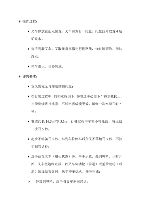 叉车技能比赛专业方案.docx