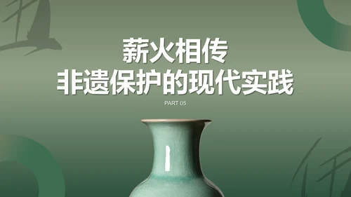 绿色国风中国陶瓷艺术赏析PPT模板