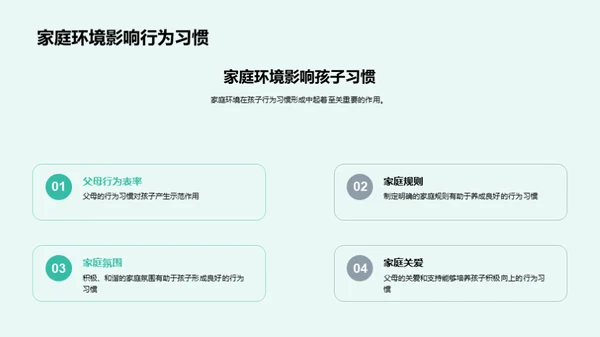 家教熏陶，行为成长