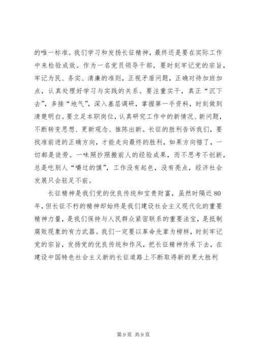 长征精神党课交流稿.docx