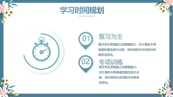 蓝色水彩风初中班主任述职报告PPT动态模板