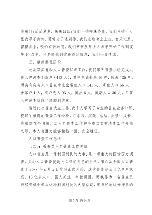 人口普查工作总结范文精选五篇.docx