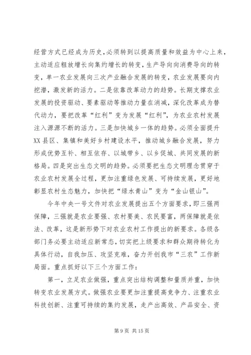 农村工作会议讲话稿两篇.docx