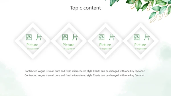 绿色小清新述职报告PPT动态模板