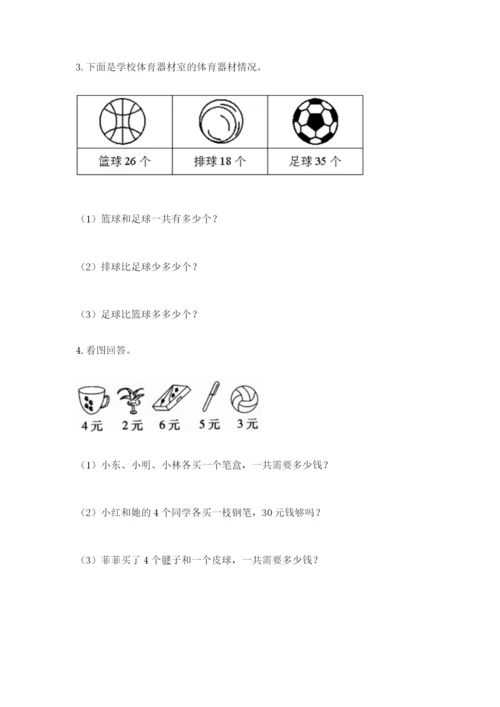 小学二年级数学应用题50道附答案（综合题）.docx