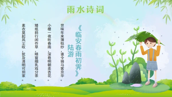 雨水节气通用PPT