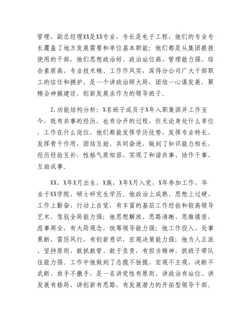 20230315：XX分公司领导班子运行情况分析报告.docx