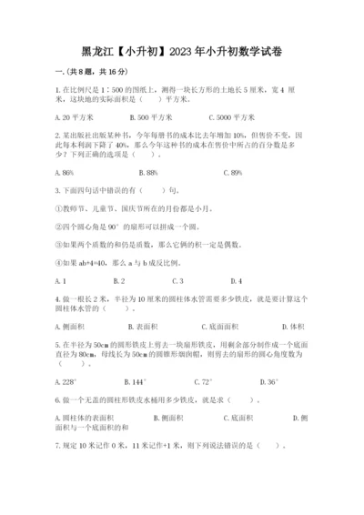 黑龙江【小升初】2023年小升初数学试卷精品（突破训练）.docx