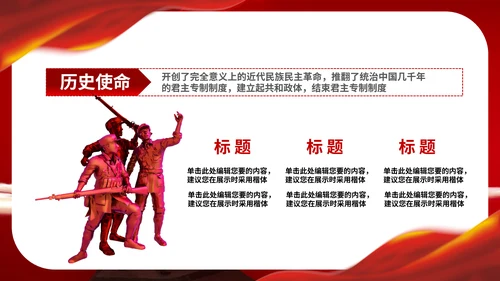 孙中山辛亥革命纪念日历史回顾PPT课件