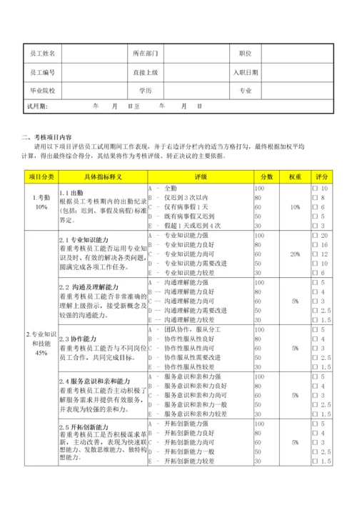 试用期员绩效考核表.docx