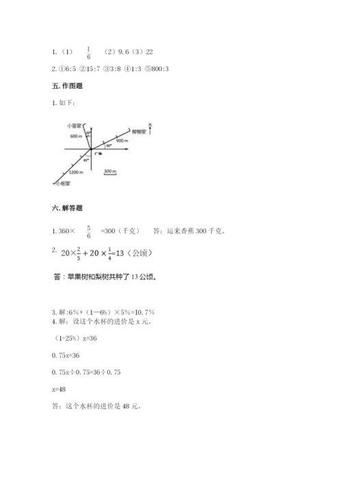 小学数学六年级上册期末模拟卷带答案（突破训练）.docx