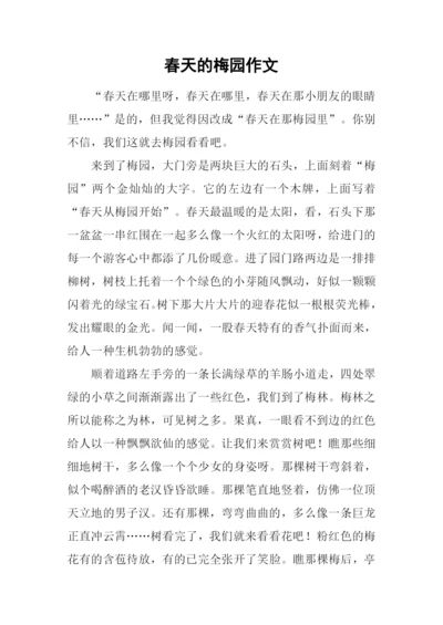 春天的梅园作文.docx