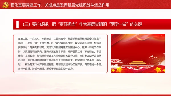 发挥先锋模范作用筑牢基层战斗堡垒党课