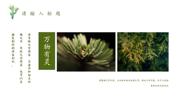 森林神鹿万木峥嵘通用PPT模板