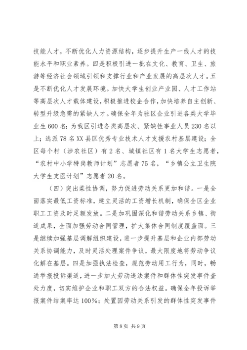 人力资源和社会保障局工作推进情况报告精编.docx