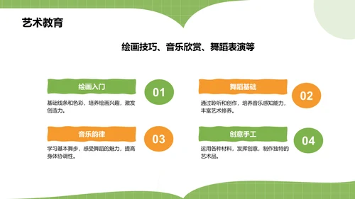 绿色卡通风可爱卡通教育教学PPT模板