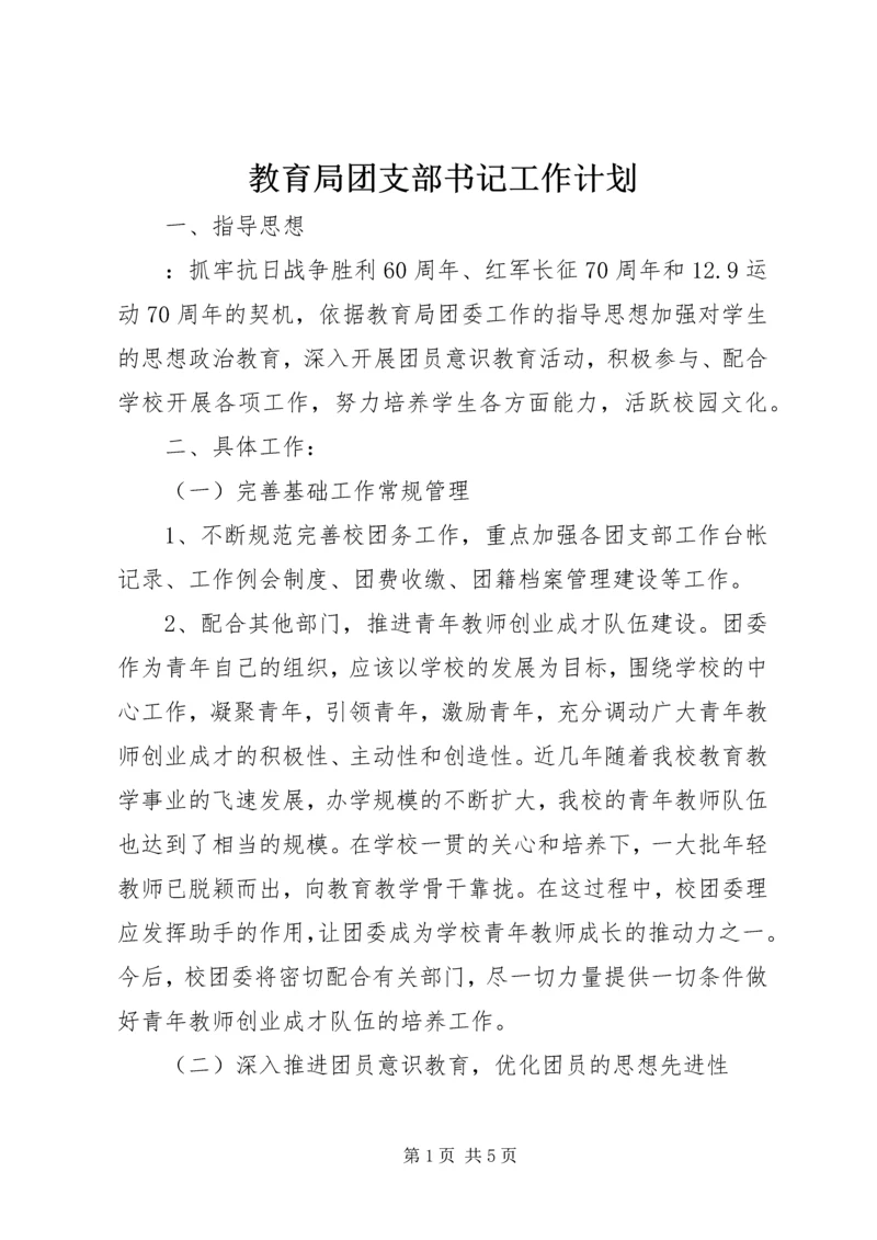 教育局团支部书记工作计划.docx