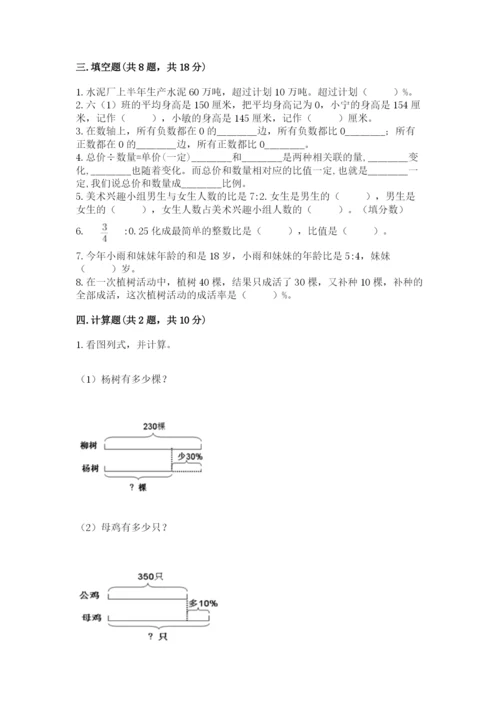 重庆市开县六年级下册数学期末测试卷精品带答案.docx