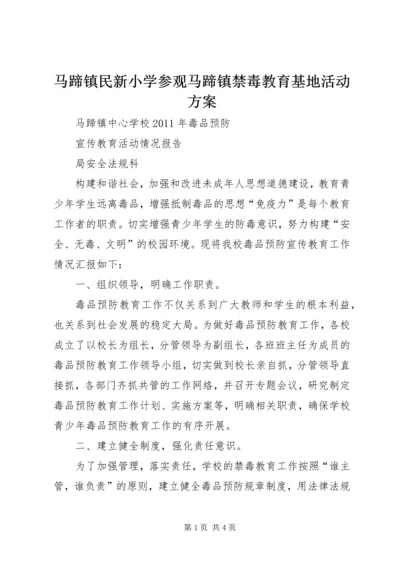 马蹄镇民新小学参观马蹄镇禁毒教育基地活动方案 (5).docx