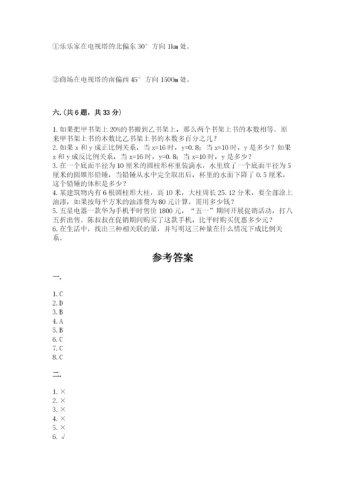 人教版六年级数学小升初试卷（名校卷）.docx