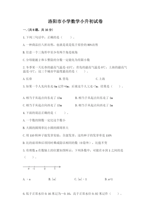 洛阳市小学数学小升初试卷附答案（考试直接用）.docx