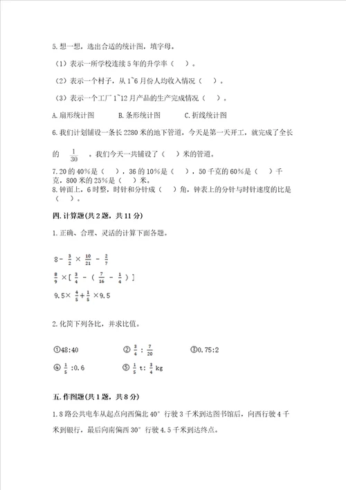 小学六年级上册数学期末测试卷附答案典型题