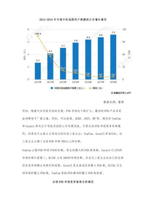 中国手机地图行业市场分析用户规模破7亿人-高德与百度地图以绝对优势领先.docx