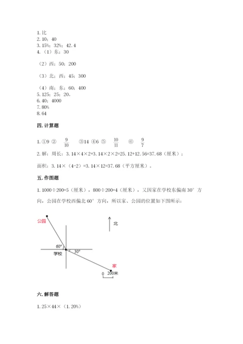 人教版数学六年级上册期末考试卷含答案【完整版】.docx