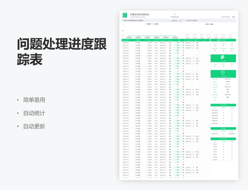 问题处理进度跟踪表