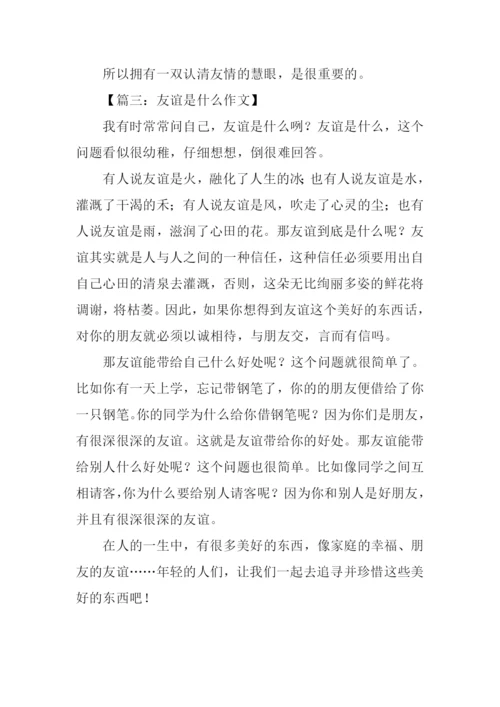 友谊是什么作文400字.docx