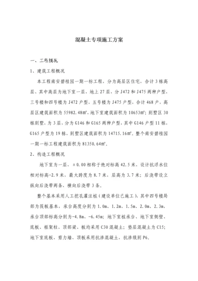 混凝土专项综合施工专题方案.docx