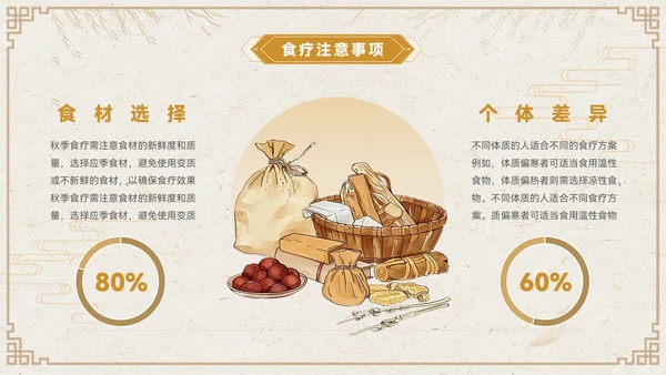 褐色中国风秋季养生PPT模板