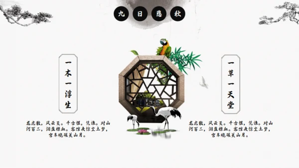 中国风传统诗词介绍通用PPT模板