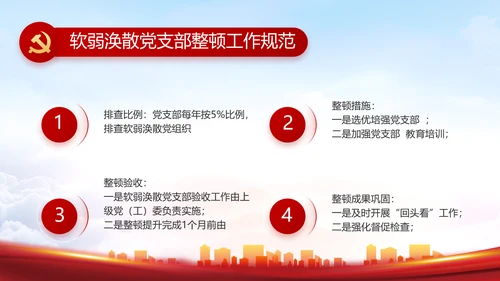 红色大气乡镇党建述职报告动态PPT
