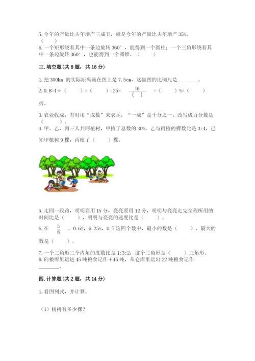 黑山县六年级下册数学期末测试卷（名师系列）.docx