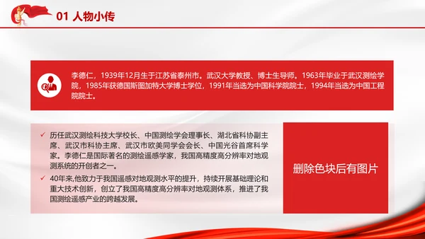 主题班会2024年国家科学技术奖李德仁院士的科技报国故事PPT课件