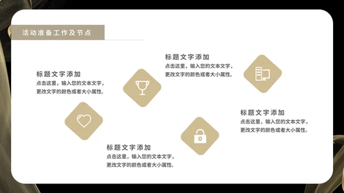 黑色纹理风质感简约活动促销策划方案PPT模板