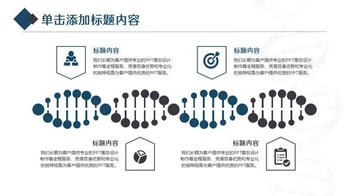 蓝色生物基因研究通用PPT模板