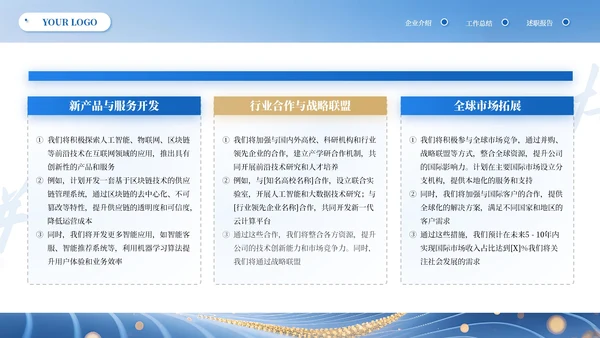 蓝黄高级商务IT互联网通用PPT