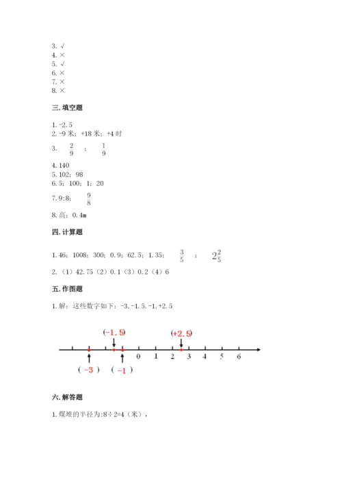 沪教版小学数学六年级下册期末检测试题含答案（培优b卷）.docx