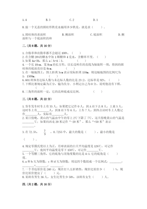 苏教版数学小升初模拟试卷含答案（达标题）.docx