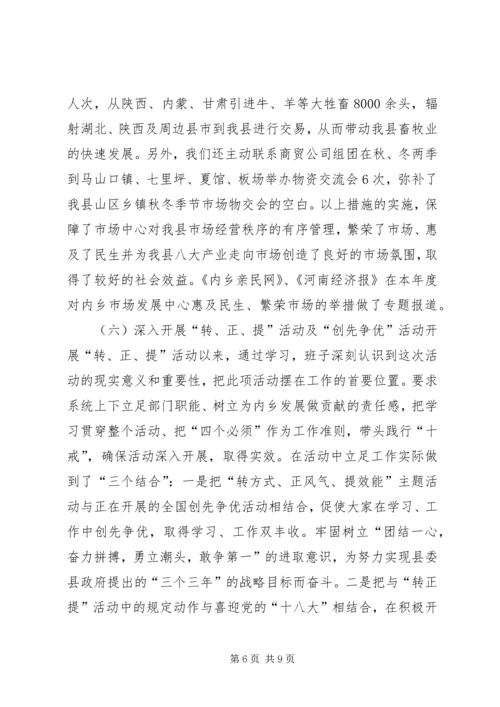 县市场发展服务中心工作报告.docx
