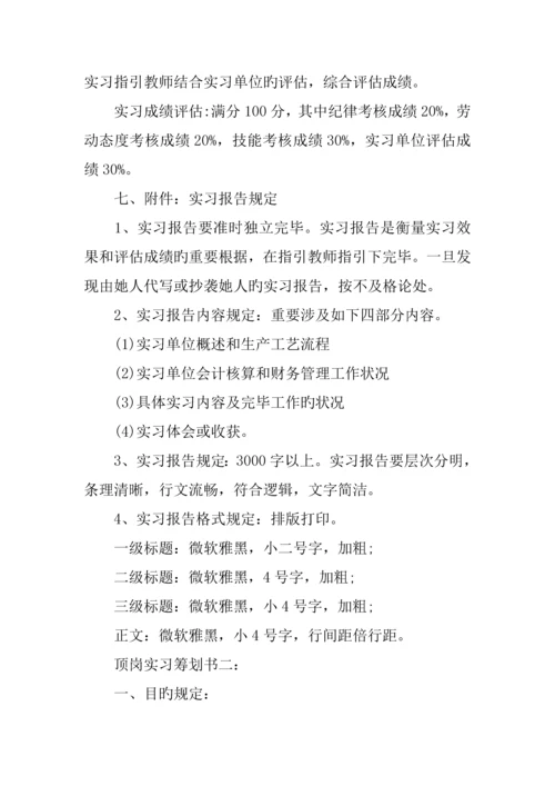 大学生顶岗实习综合计划书.docx