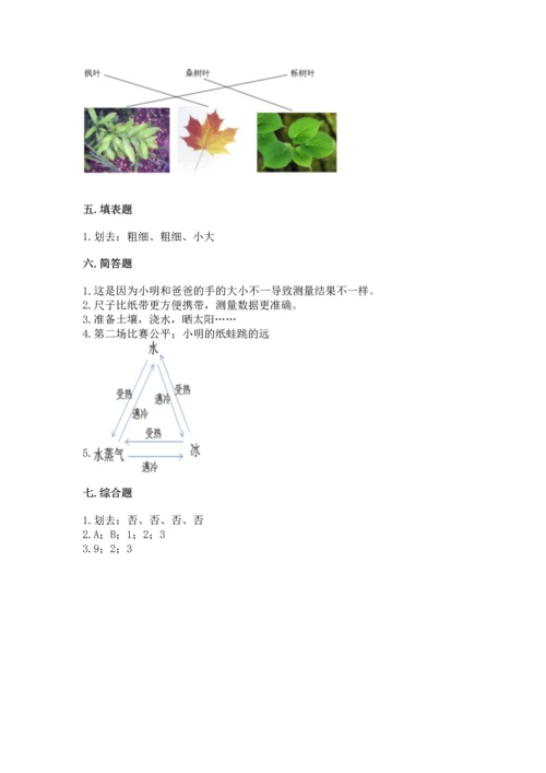 教科版一年级上册科学期末测试卷附参考答案（培优a卷）.docx