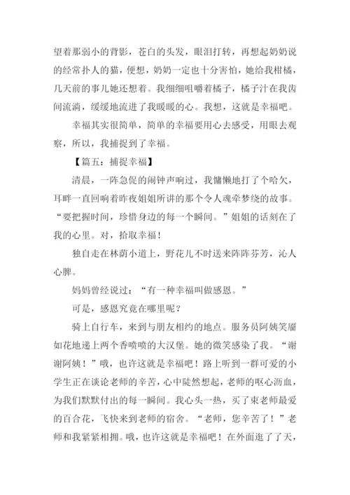 关于捕捉幸福的作文.docx